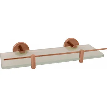 Drátěná police COLORADO - Koupelnový doplněk Polička skleněná 300 mm, Zlatá Růžová - lesklá COA0900/30ZRL, RAV Slezák