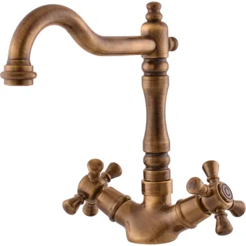 Vodovodní baterie MORAVA RETRO - Dřezová baterie, Stará mosaz (Bronz) MK320.0/8SM, RAV Slezák Barva: Stará mosaz (Bronz), Rozměr: 1/2"