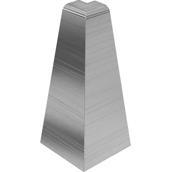 Podlahová lišta ACARA AP34 vnější růžek k liště TYP 13, PVC broušené stříbro, 1 ks M13-AMZR136