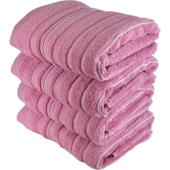 Ručník DOMMIO Stripes Sada froté ručníků 50 × 90 cm 4 ks růžové