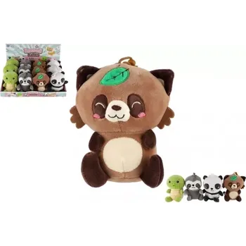plyšák Teddies zvířátko10x13cm 4 druhy 12ks v boxu 12m+