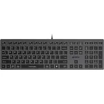 A4tech Klávesnice FX60, Podsvícená bílá, USB, CZ, šedá FX60-W-GY