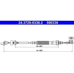 Tažné lanko, ovládání spojky ATE 24.3728-0336.2