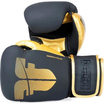 Boxerské rukavice Boxerské rukavice Fighter Secure Fit - černá/zlatá 14