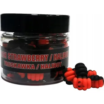 Boilies Jahoda Traper Duo Maggot Wafters 8mm - Nástraha / halibut
