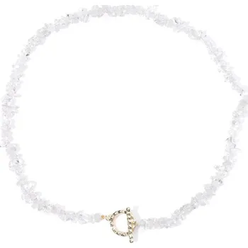 Náhrdelník Boho náhrdelník 45 cm | módní šperk - Č.26 Čirý křemen