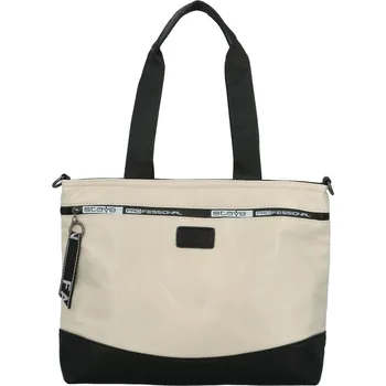 Kabelka Trendy dámská nylonová kabelka na rameno Jordana, krémová