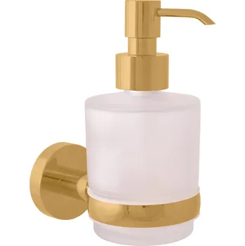 Mýdlenka COLORADO - Koupelnový doplněk Dávkovač tekutého mýdla skleněný, Zlatá - kartáčovaná COA0303ZK, RAV Slezák