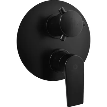 Vodovodní baterie COLORADO - Vanová/Sprchová baterie podomítková 2-cestná s tělesem, Černá - matná CO186KCMAT, RAV Slezák