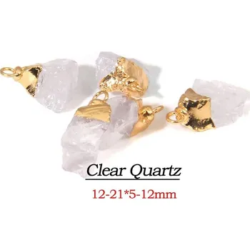 Přívěsek Přívěsek ze surového kamene | minerální přívěsek - 13 Čirý křemen , 2 kusy