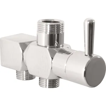 Vodovodní baterie Keramický přepínač ke sprchovým tyčím s bočním přívodem vody, Chrom MD0708, RAV Slezák