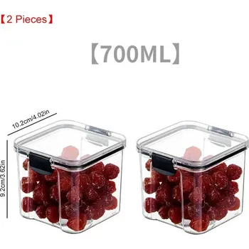 Dóza na potraviny Kuchyňská dóza na potraviny vzduchotěsná | Úložný box, Zásobník na kávu - 700ml 2ks