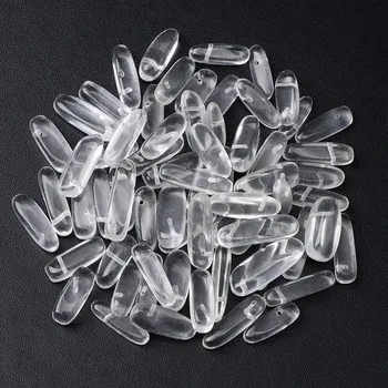 Dětské navlékací korálky Korálky z minerálů nepravidelné 20-50 ks | výroba šperků - Č.16 Čirý křemen , 10-24mm asi 20ks