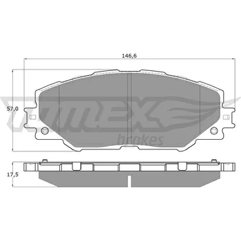Brzdová destička Sada brzdových destiček, kotoučová brzda TOMEX Brakes TX 15-41