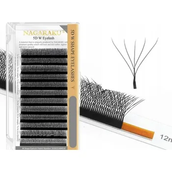 Umělé řasy Řasy Nagaraku 5D W-shape Mix C, 0.07, 8-15
