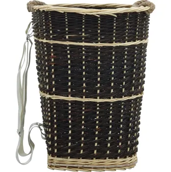 Nůše na dřevo s popruhy 44,5 x 37 x 50 cm přírodní vrba