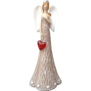Vánoční dekorace Prodex Anděl s přívěskem srdce, 20 cm, polyston PRODEX 240103