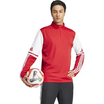 Pánská mikina Tréninková mikina Adidas SQUADRA 25 TOP krátký 1/4 zip červeno bílá Velikost: XL