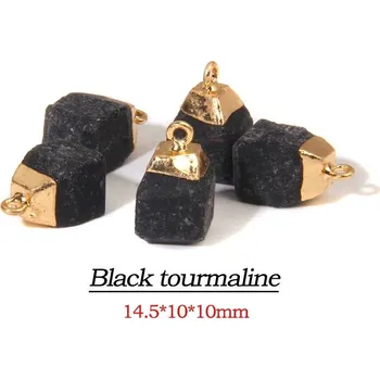 Přívěsek Přívěsek ze surového kamene | minerální přívěsek - 24 Černý turmalín , 2 kusy