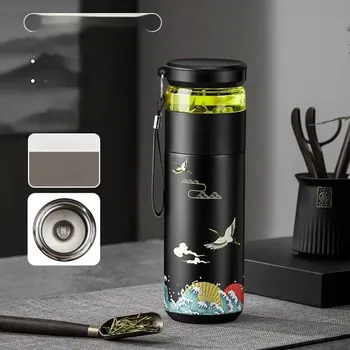 Termoska Termoska nerez 500ml s vakuovou izolací | izolační nádobí - Černá 316