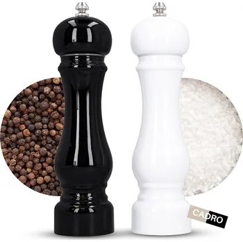 Kuchyňský mlýnek Ruční mlýnek Cadro plast 50 g bílý černý sada 2 ks