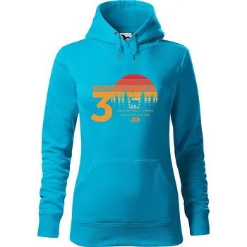 Pánská mikina Dámská mikina 30 let myslivost Velikost (žena): 2XL, Vyberte barvu: Tyrkysová