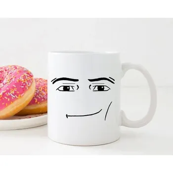 Herní hrnek s vtipným designem pro hráče 350 ml | kuchyňské nádobí - mužská tvář