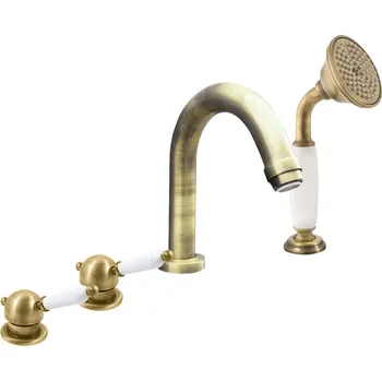 Vodovodní baterie LABE - Vanová baterie 4-otvorová, Stará mosaz (Bronz) L562.0PSM, RAV Slezák Barva: Stará mosaz (Bronz), Rozměr: 3,8"