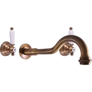 Vodovodní baterie MORAVA RETRO - Umyvadlová baterie podomítková s tělesem, Stará mosaz (Bronz) MK531SM, RAV Slezák