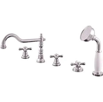 MORAVA RETRO - Vanová baterie 5-otvorová, Chrom MK164.0P, RAV Slezák Barva: Chrom, Rozměr: 3,8"