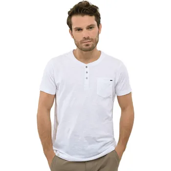 Pánské tričko Pánské triko s krátkým rukávem VOLCANO-HUBRIS-100-WHITE Bílá XL