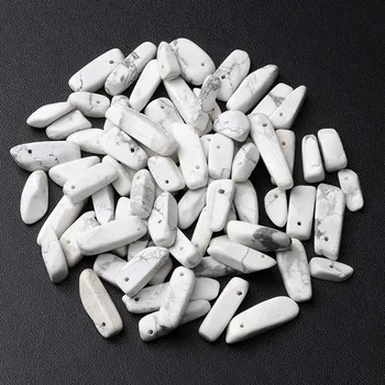 Dětské navlékací korálky Korálky z minerálů nepravidelné 20-50 ks | výroba šperků - Č. 10 Howlit , 10-24mm asi 20ks