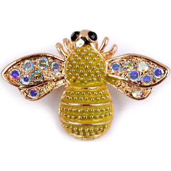 Brož Brož / odznak mini Varianta: 5 žlutozelená muška, Balení: 1 ks