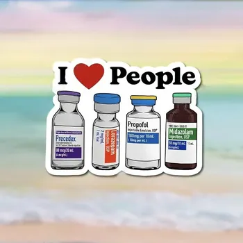 Samolepicí dekorace na vozidlo Samolepka Lékařský motiv - Miluji lidi