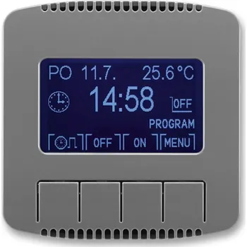 vypínač Hodiny spínací programovatelné - ovládací část ABB Tango 3292A-A20301 S2 kouřová šedá