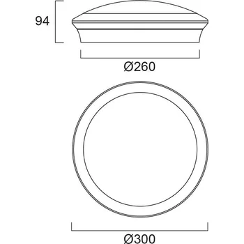 Lampička Sylvania Start Povrchové stropní svítidlo, Ø 30 cm, CCT, Multipower bílá RAL 9003 1 x 16,5 W LED - Doprava zdarma