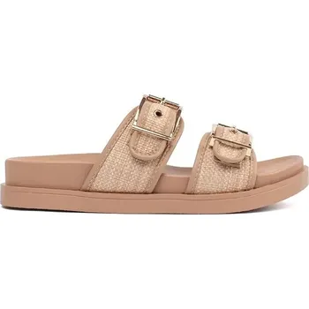 Dámské žabky Goodin Zajímavé dámské béžové nazouváky na plochém podpatku 37