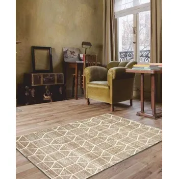 Koberec MERINOS Kusový koberec 3D Thema 23290-72 Beige BARVA: Béžová, ROZMĚR: 80x150 cm