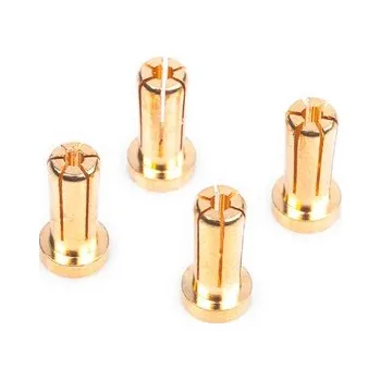 RC náhradní díl LRP Electronic 5mm/G5 Gold Works Team/zlaté konektory, 14mm, 4ks.
