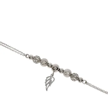 Náramek Zlatnictví Helios Stříbrný náramek s přívěšky B49096