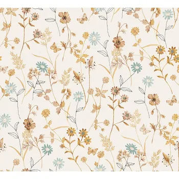 Tapeta Masureel Vliesová tapeta na zeď, okrová, květiny, ZON104, Amazone, Masureel, velikost 10,05 x 0,7 m