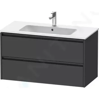 Koupelnový nábytek Duravit Ketho.2 Umyvadlová skříňka 55x101x48 cm, 2 zásuvky, grafit mat, K25264049490000