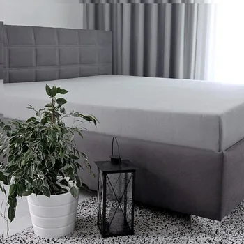 Tibex Prostěradlo DE LUXE - šedé šedá 140-160 x 200-220 cm