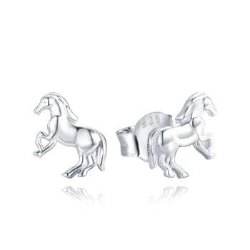 Náušnice Minet Stars Stříbrné náušnice koník