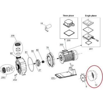 Bazénový protiproud Kryt ventilátoru New Contra