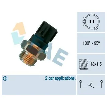 Ventilátor topení a klimatizace Teplotní spínač, větrák chladiče FAE 36470
