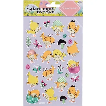 Velikonoční dekorace Samolepky na vajíčka 250x145mm, Kuřátka