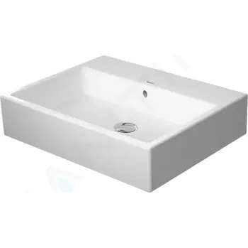 Umyvadlo Duravit Vero Air Umyvadlová mísa 60x47 cm, s přepadem, bez otvoru pro baterii, WonderGliss, bílá, 23526000601