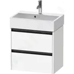 Duravit Ketho.2 Umyvadlová skříňka 55x58x39 cm, 2 zásuvky, matná bílá, K25273018180000