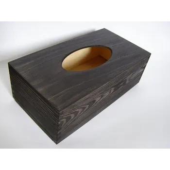 Krabice na papírové kapesníky - Černá mořená